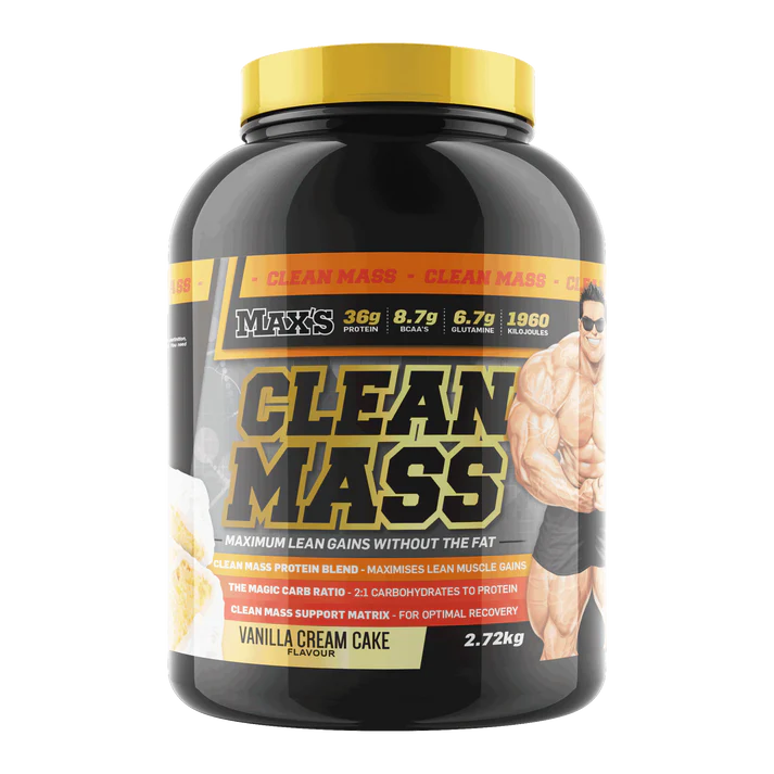 Max's Clean Mass Protein Powder - Premium Lean Gainer - 2.72kg