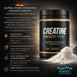 Creatine Monohydrate Powder German Engineered with Nano+ Technology 500g