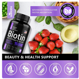 Biotin Capsules with Collagen and Keratin - 15000MCG Per Serving