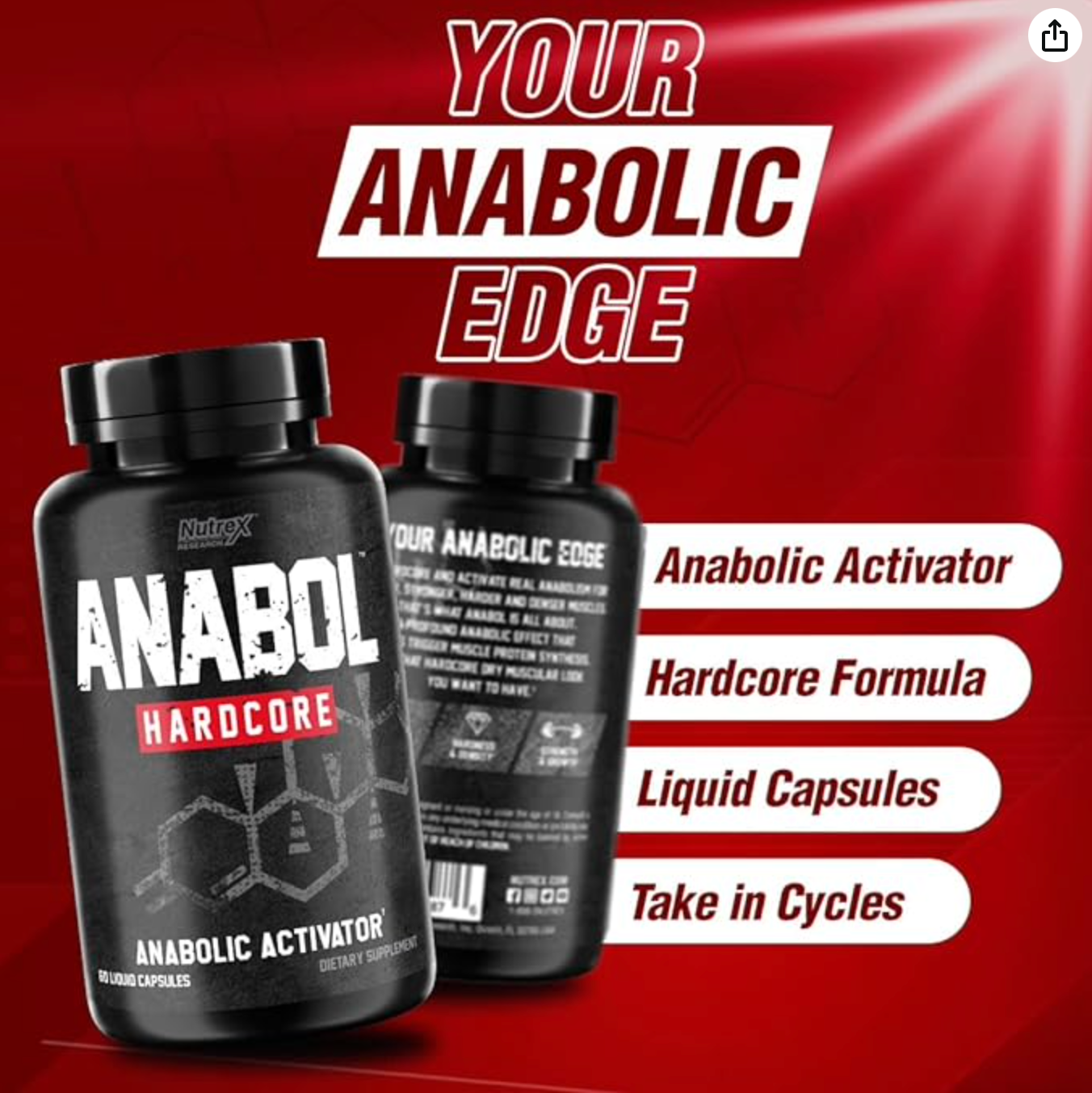 ANABOL HARDCORE - NUTREX RESEARCH TESTOSTERONE BOOSTER