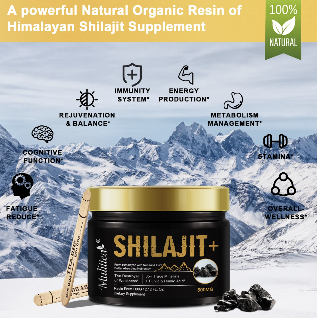 PURE HIMALAYAN SHILAJIT RESIN 600mg DOSE Fulvic Acid 60g