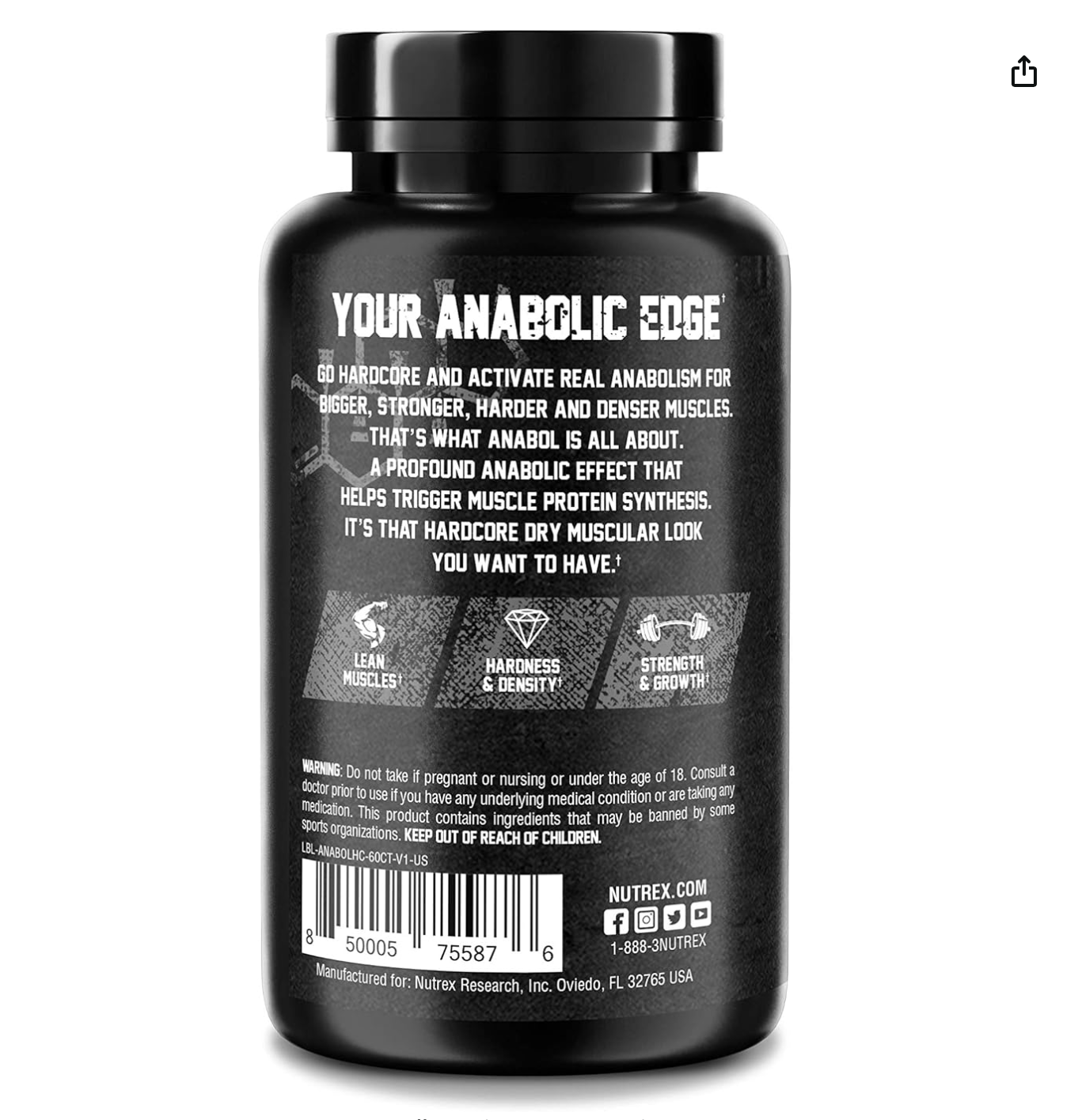 ANABOL HARDCORE - NUTREX RESEARCH TESTOSTERONE BOOSTER