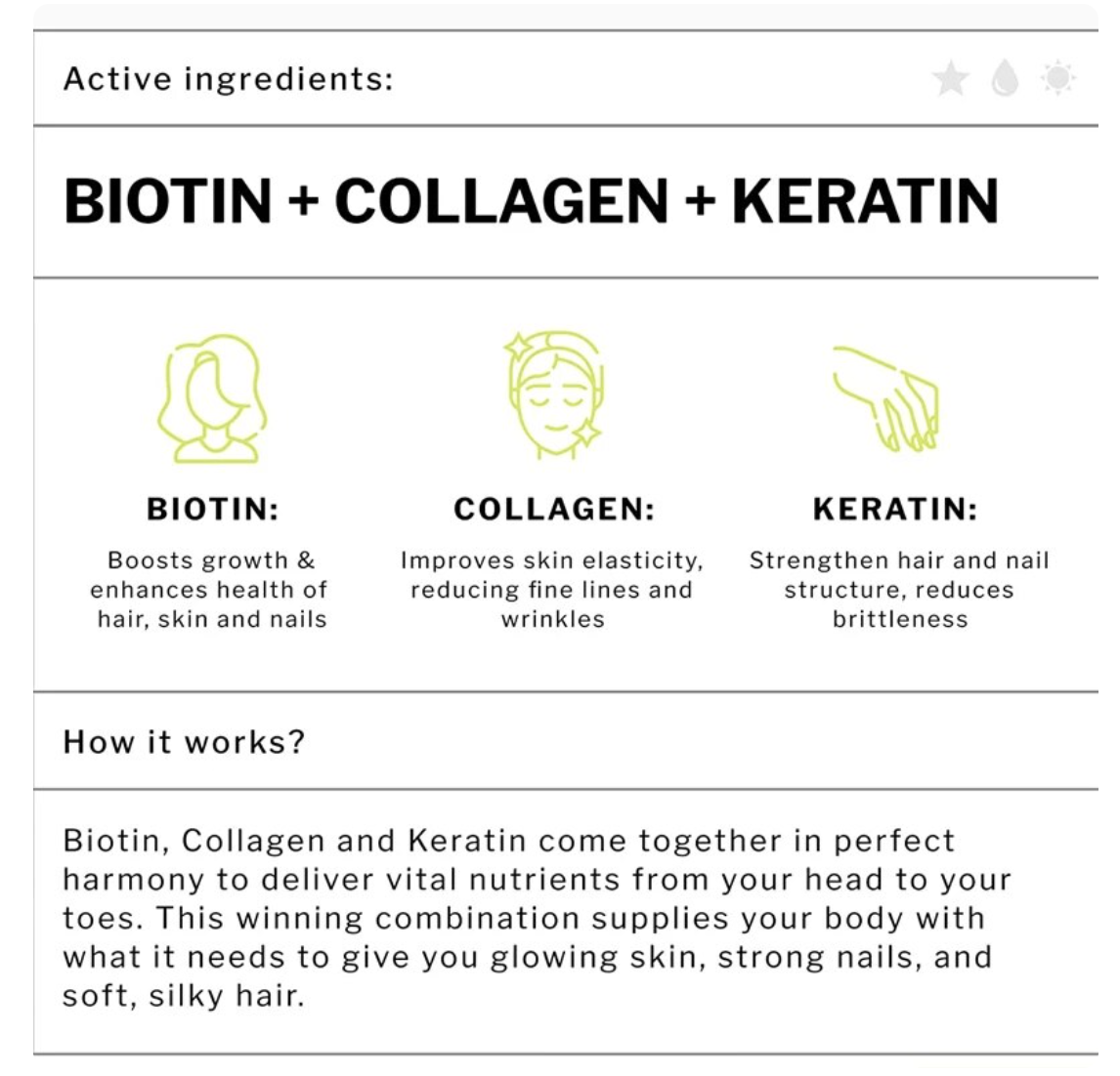 Biotin Capsules with Collagen and Keratin - 15000MCG Per Serving - Biotin