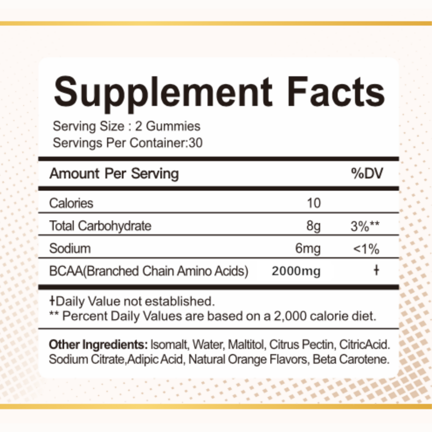 BCAA GUMMIES MUSCLE RECOVERY 2000mg