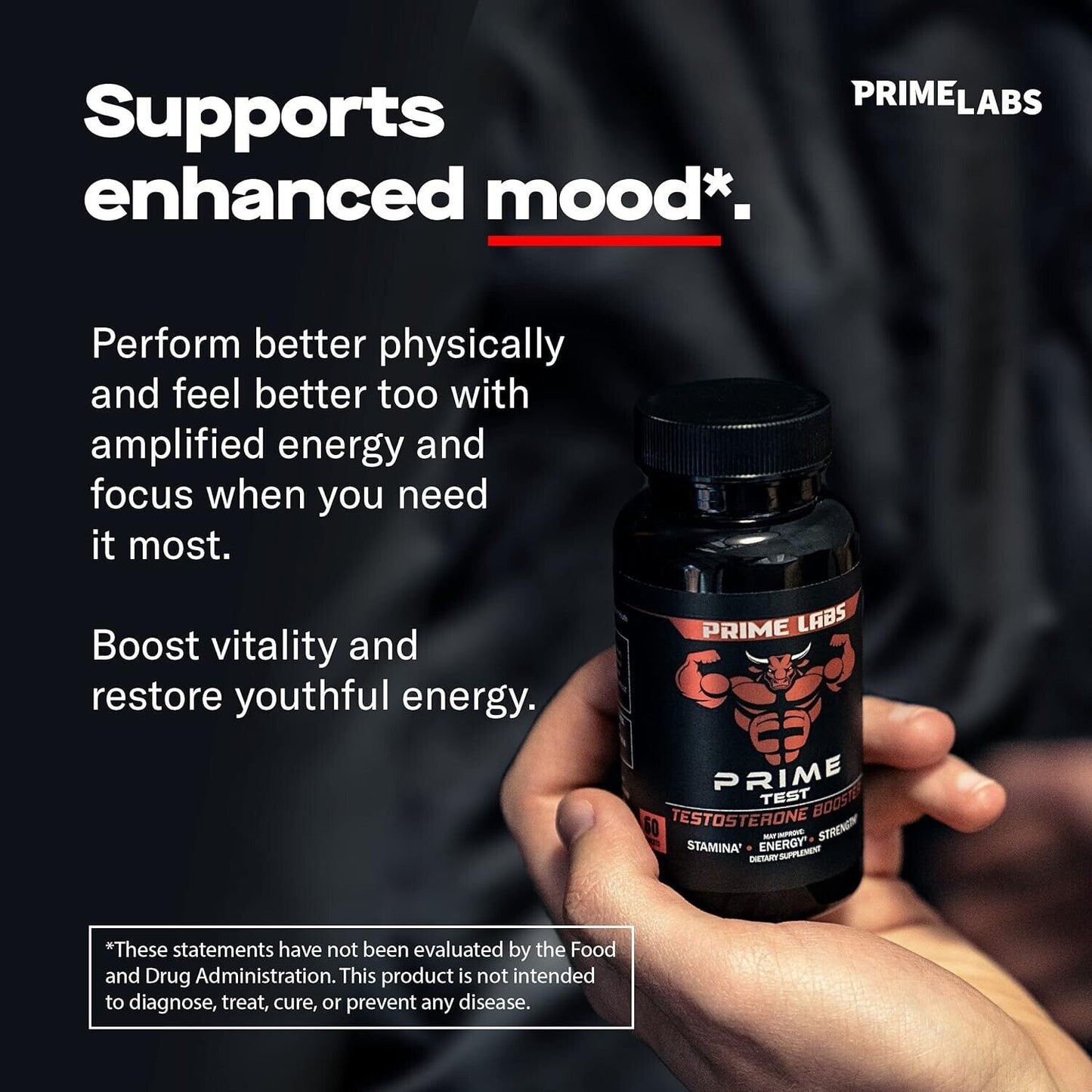 Prime Labs Testosterone Booster Natural Stamina, Endurance and Strength Booster