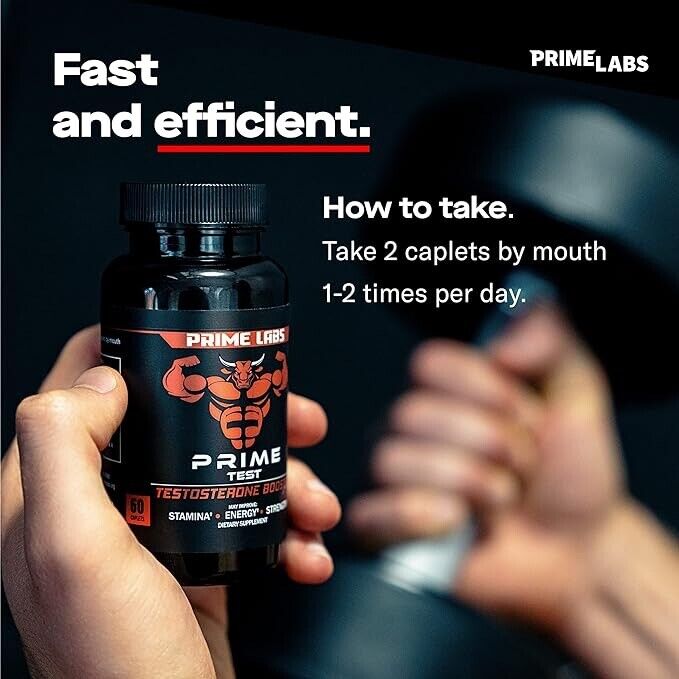 Prime Labs Testosterone Booster Natural Stamina, Endurance and Strength Booster