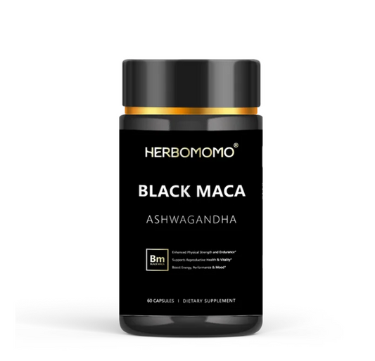 Black Maca with Ashwagandha - Natural Testosterone Booster & Muscle Growth