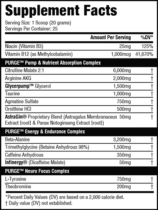 Purge Sports - PRE V2 - Pre-Workout Powerhouse - 25 Servings