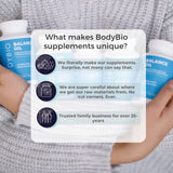 BodyBio Calm - Natural Stress Relief Blend with Rhodiola & More - 60 Capsules