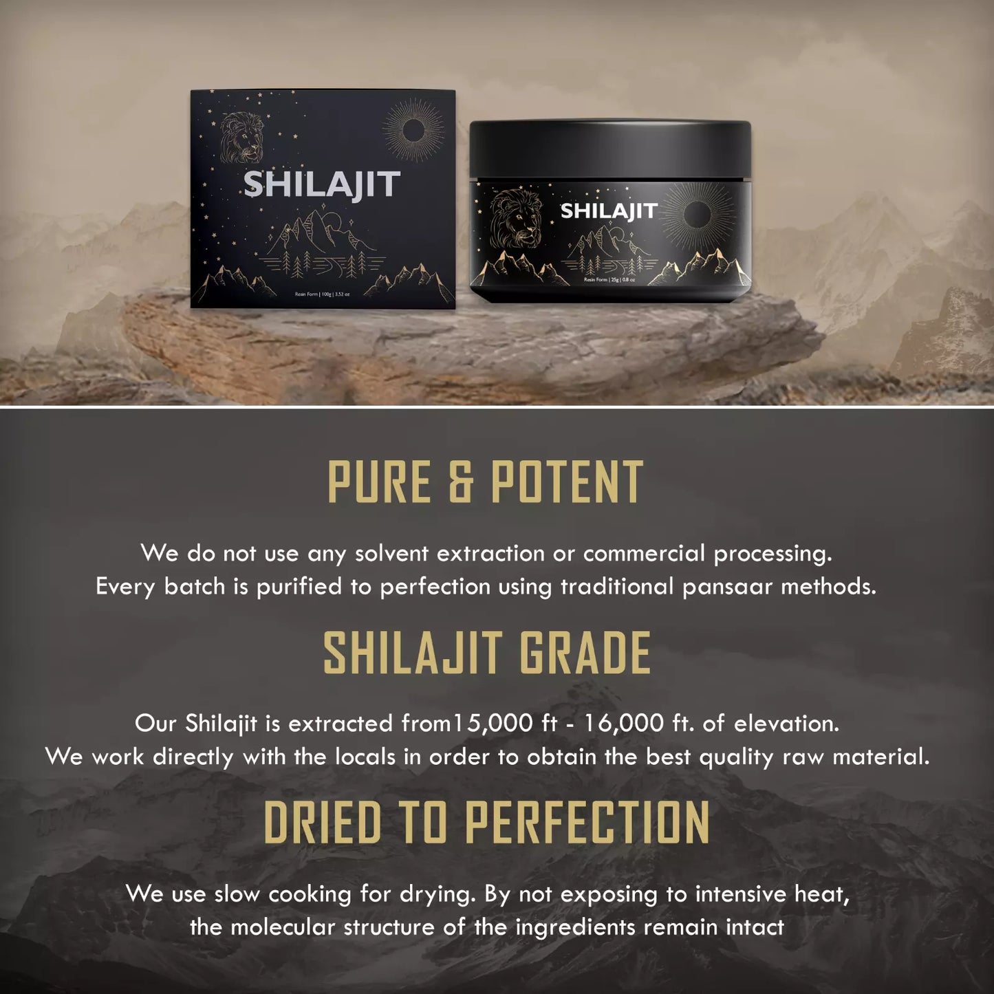 Pure Shilajit Resin 25 grams with Fulvic Acid