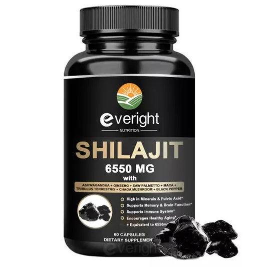 Everight Himalayan Shilajit with Ashwaganda, Maca, Saw Palmetto, Gingseng & More