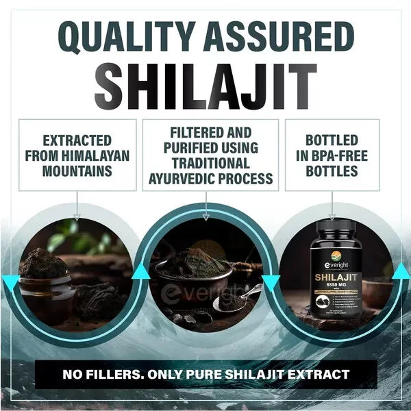 Everight Himalayan Shilajit with Ashwaganda, Maca, Saw Palmetto, Gingseng & More