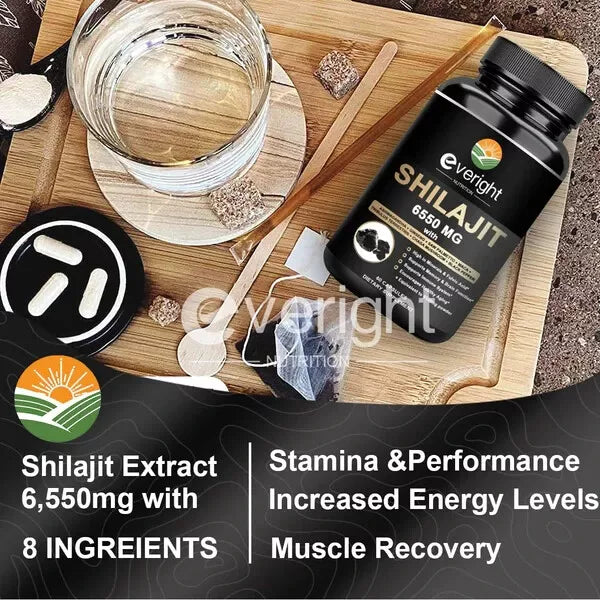 Everight Himalayan Shilajit with Ashwaganda, Maca, Saw Palmetto, Gingseng & More