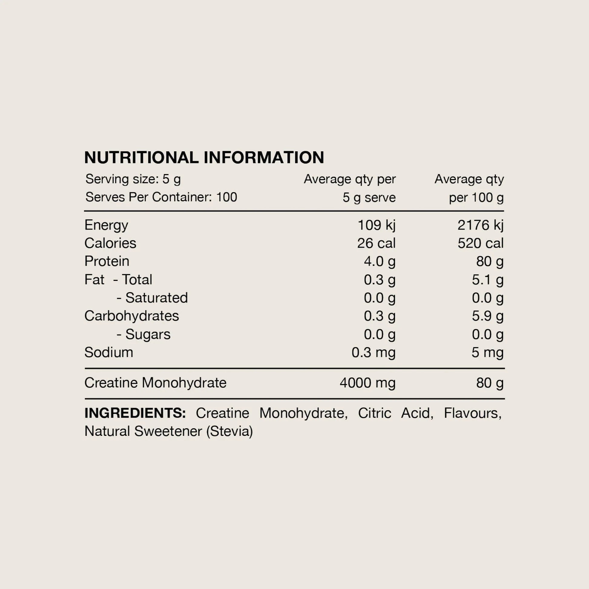 Switch Nutrition - Flavoured Creatine - 100 Serves