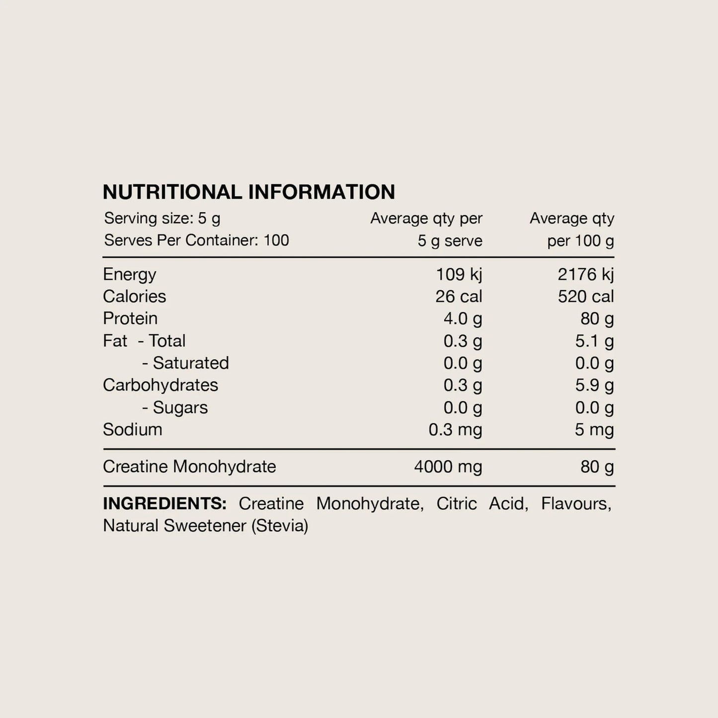 Switch Nutrition - Flavoured Creatine - 100 Serves