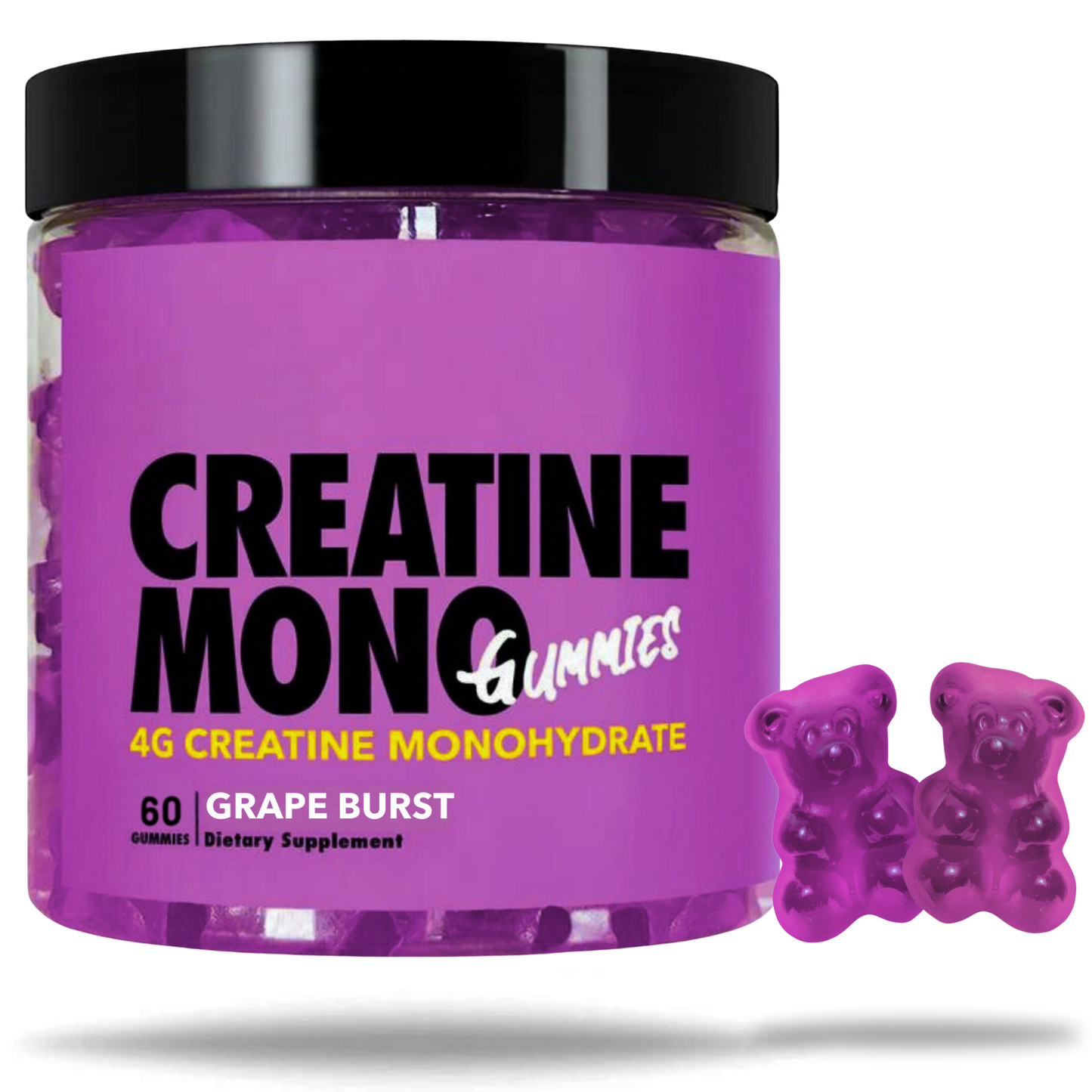 Creatine Monohydrate Gummies 4g - Grape Burst 30 Serves